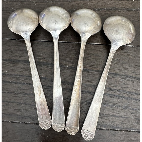 Lots Of 4 Oneida Ltd 1881 Sliverplate Rogers Soup Spoon - Picture 4 of 7